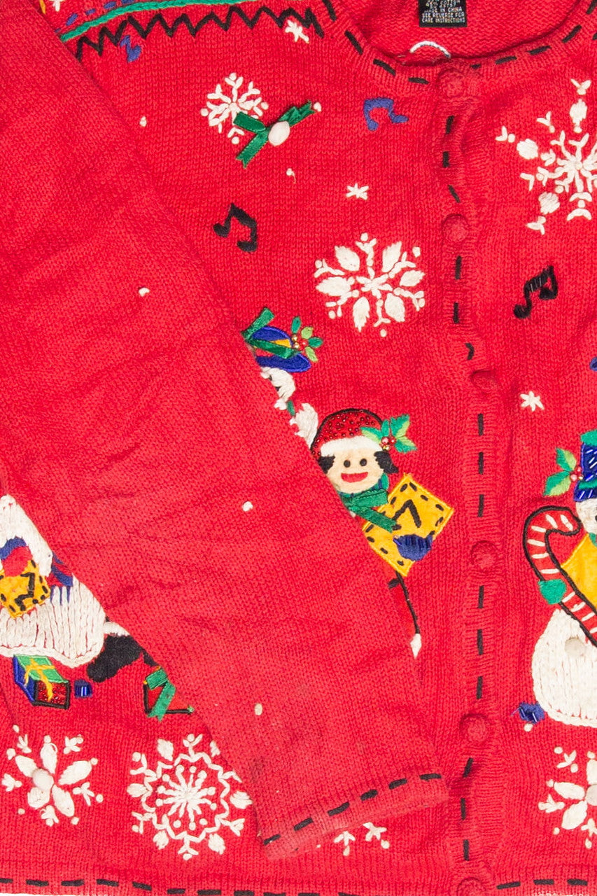 Vintage Red Ugly Christmas Cardigan 63033