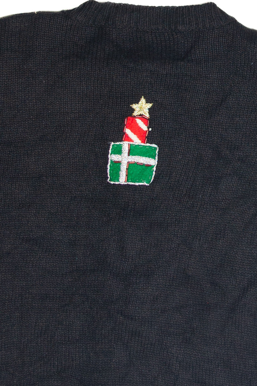 Vintage Black Ugly Christmas Cardigan 63352