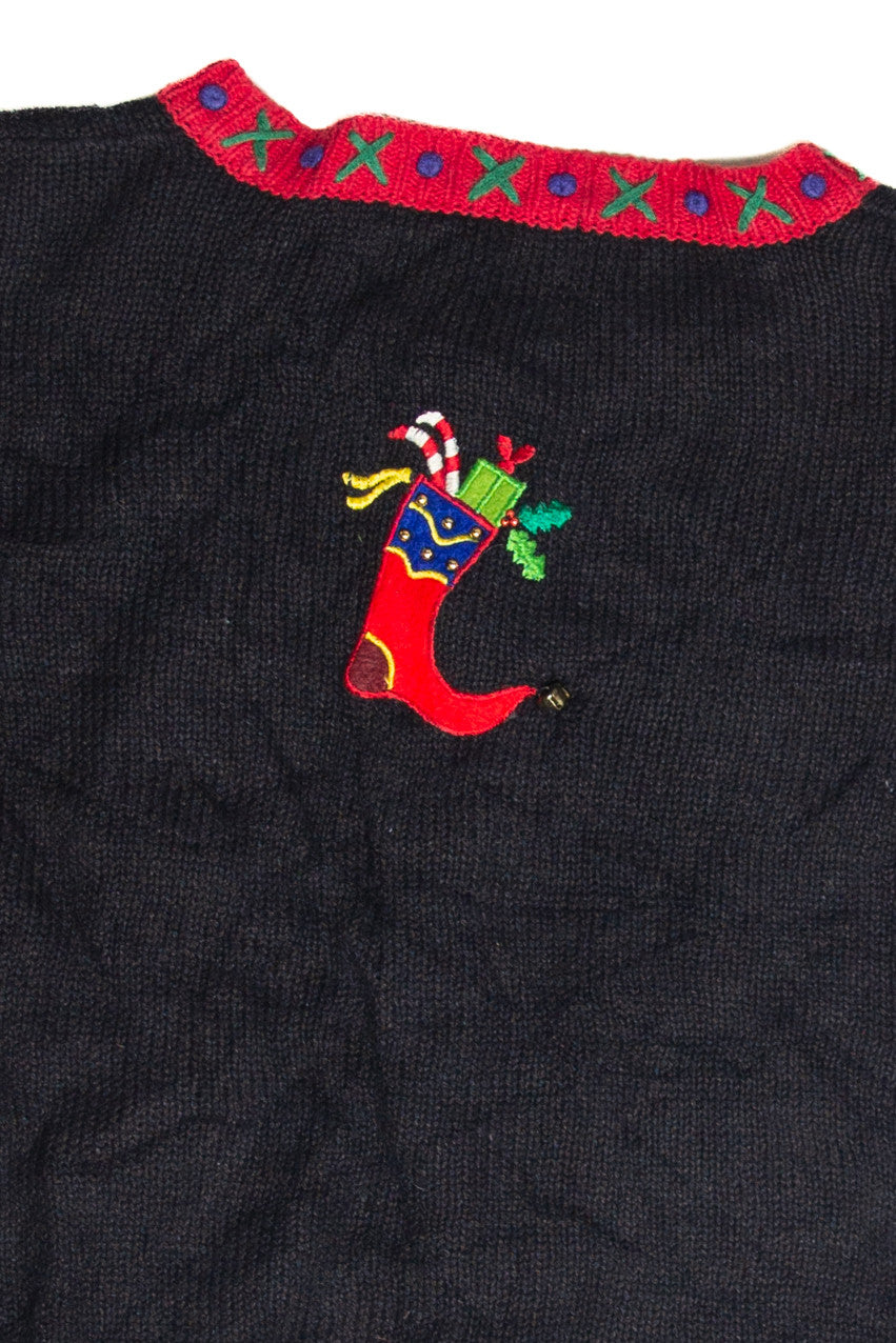 Vintage Black Ugly Christmas Cardigan 63133