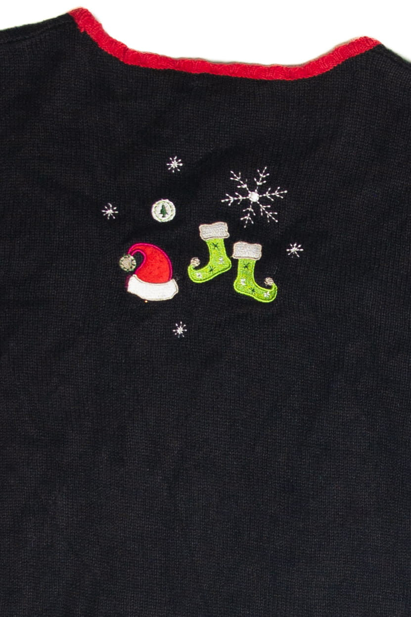 Vintage Black Ugly Christmas Cardigan 63112
