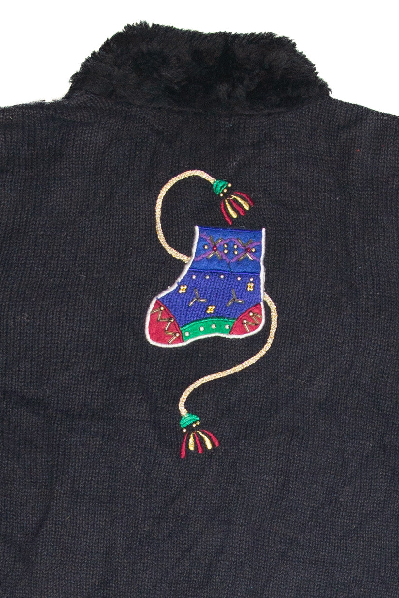 Vintage Black Ugly Christmas Cardigan 63104