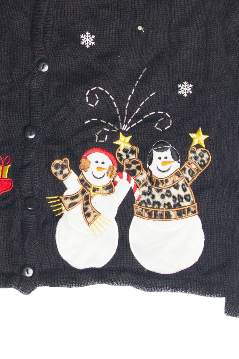 Vintage Black Ugly Christmas Cardigan 63105