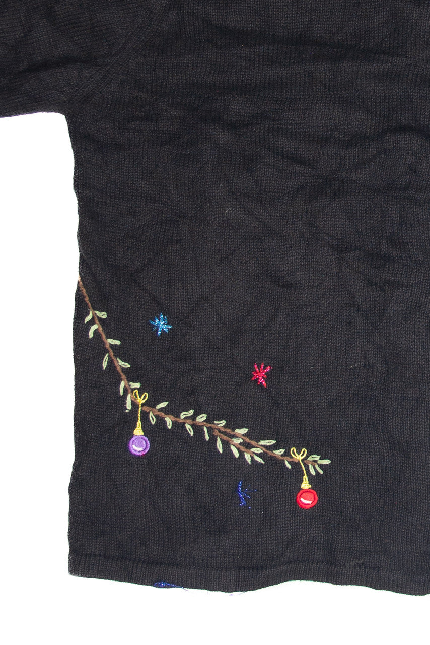 Vintage Black Ugly Christmas Cardigan 63238