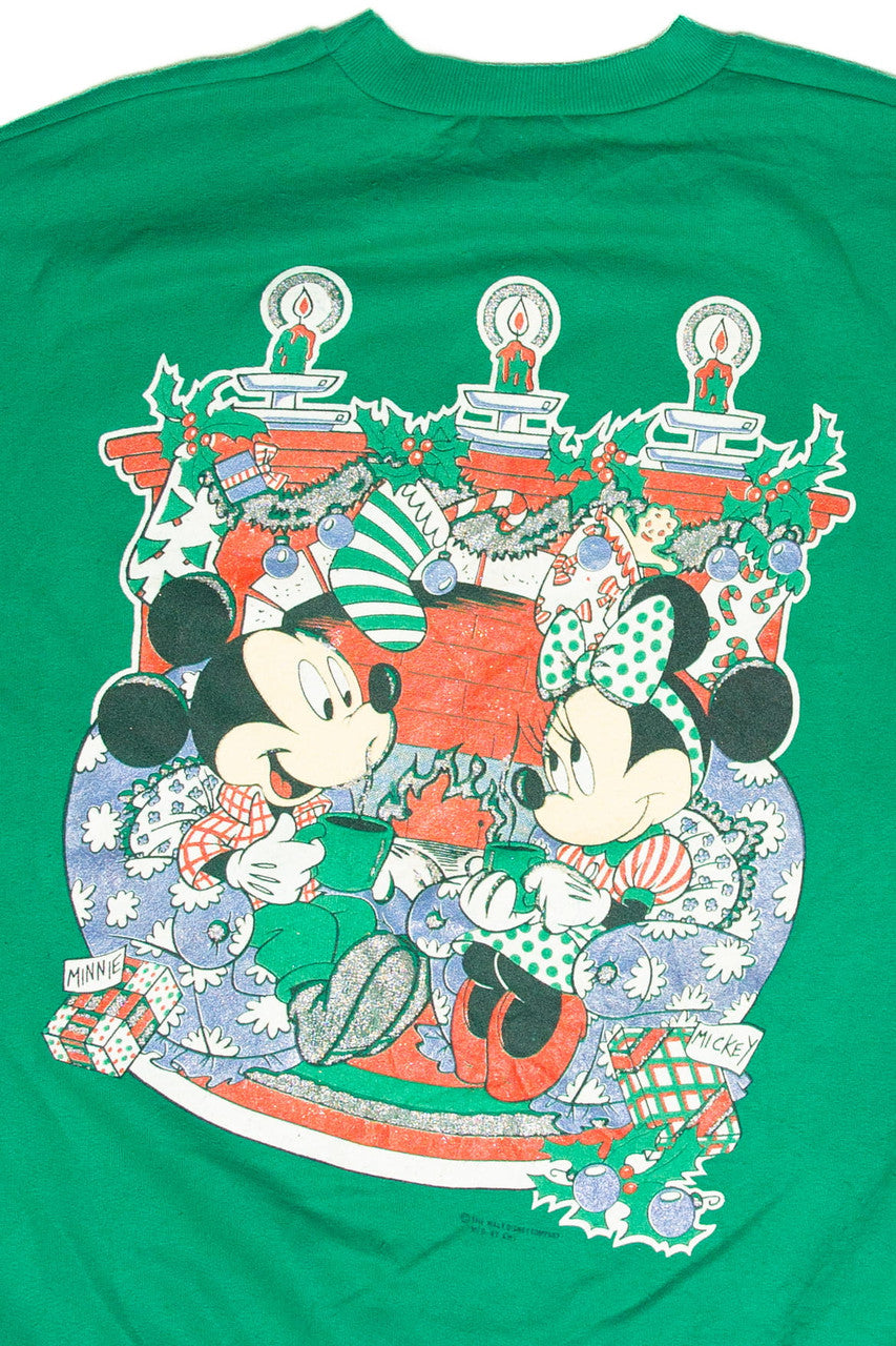 Vintage Mickey & Minnie Disney Christmas Sweatshirt