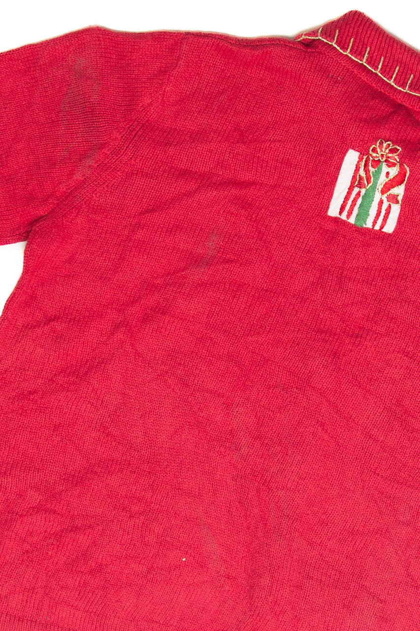 Vintage Red Ugly Christmas Cardigan 63213