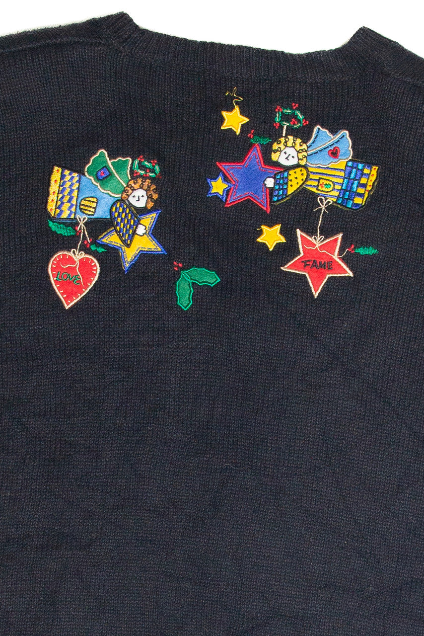 Vintage Black Ugly Christmas Cardigan 62962