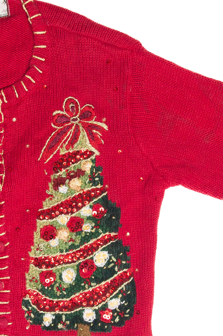 Vintage Red Ugly Christmas Cardigan 63209