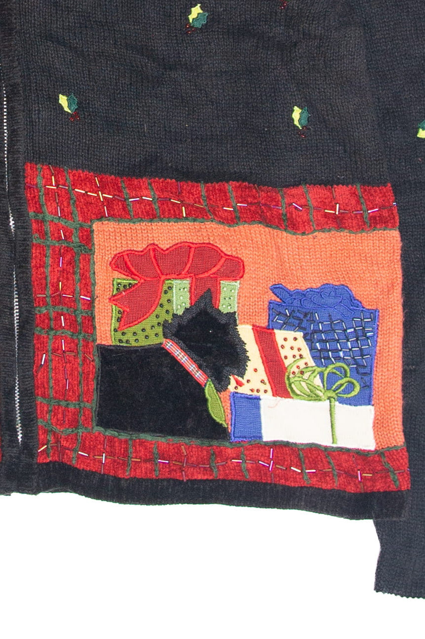 Vintage Black Ugly Christmas Cardigan 63265