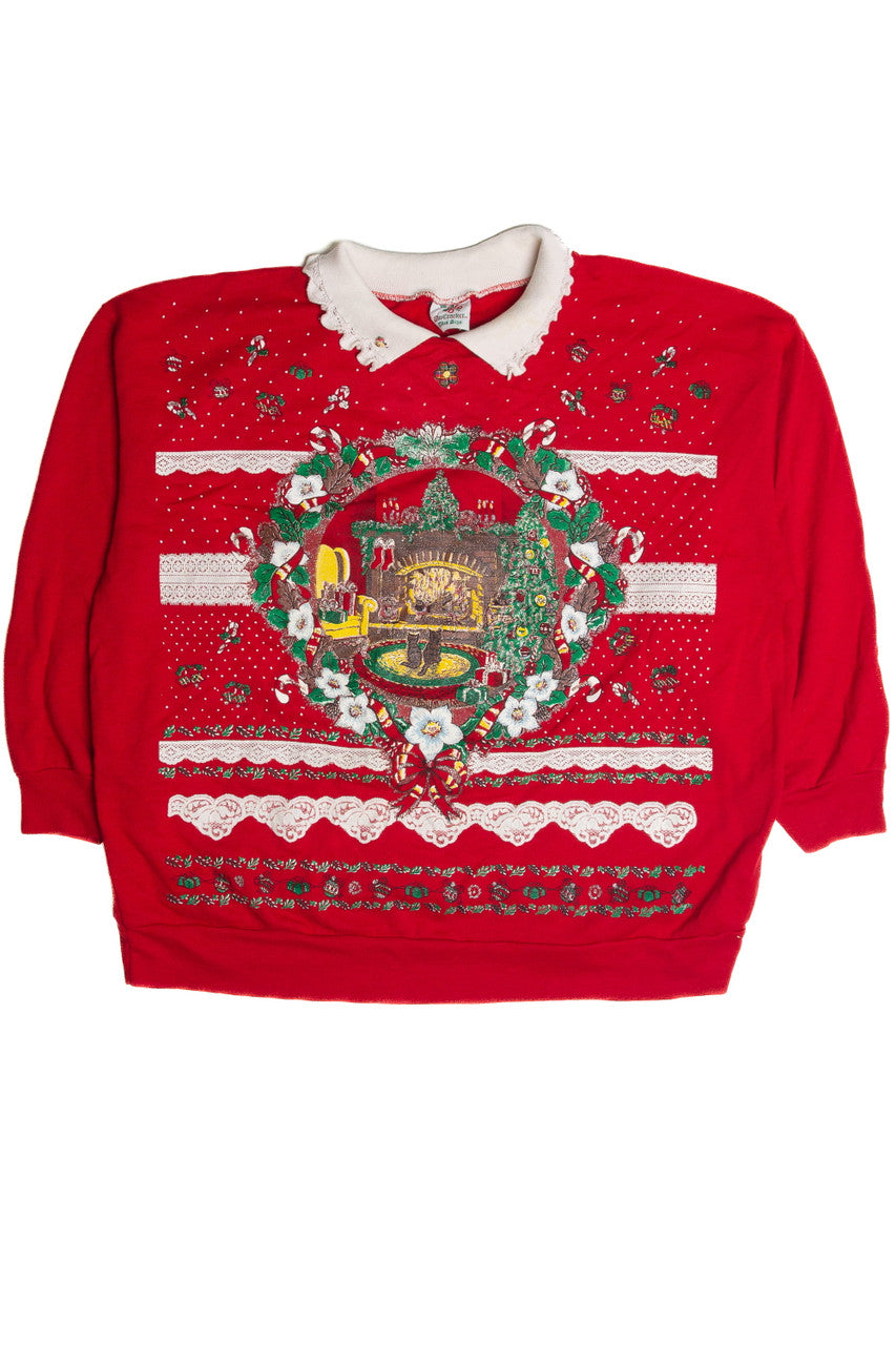 Vintage Red Christmas Sweatshirt 62546