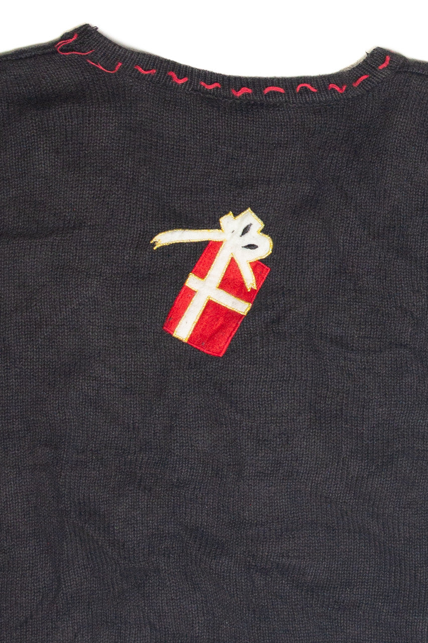 Vintage Black Ugly Christmas Cardigan 63183