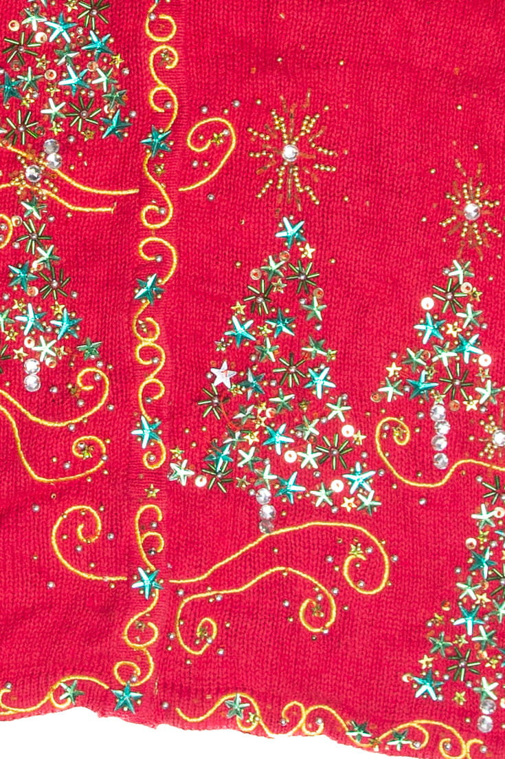 Vintage Red Ugly Christmas Cardigan 63242