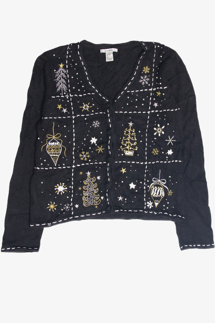 Vintage Black Ugly Christmas Cardigan 63107