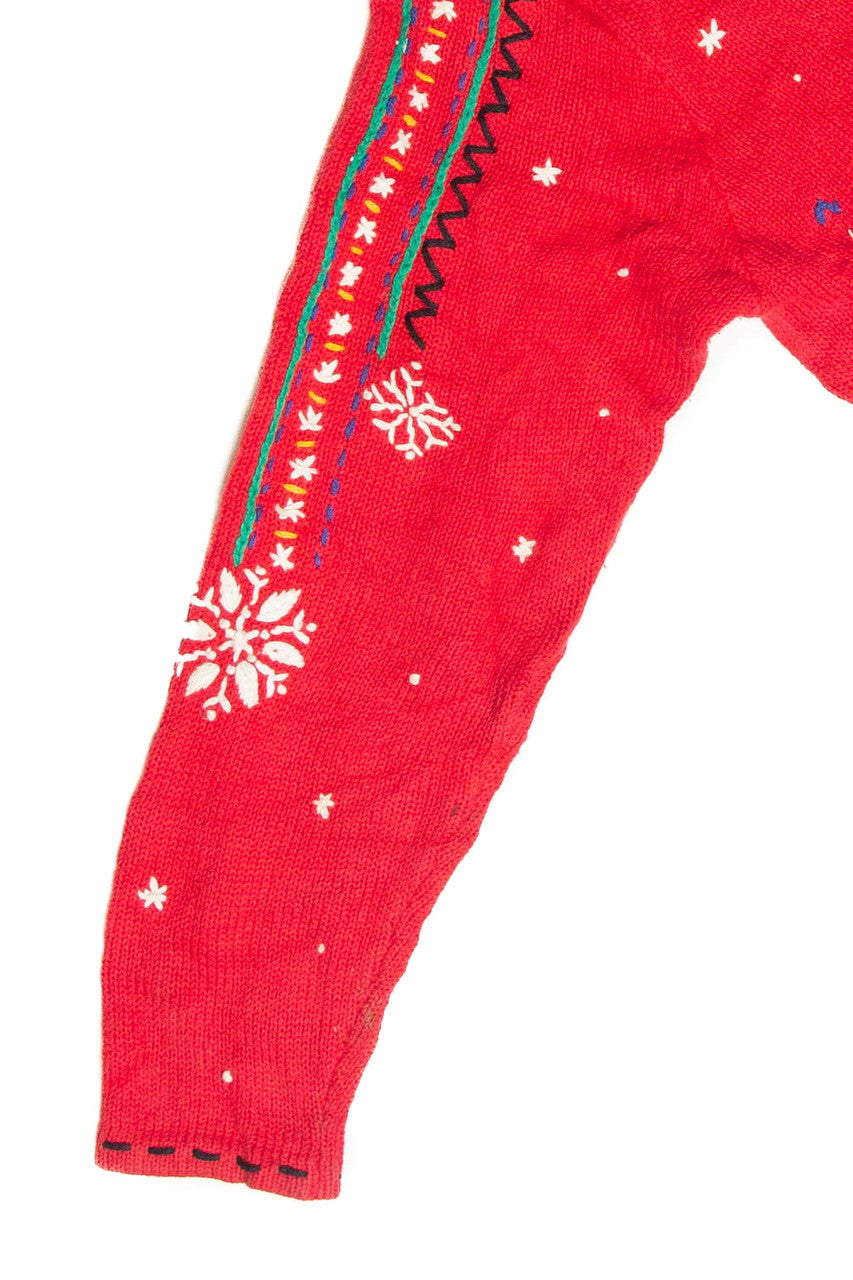 Vintage Red Ugly Christmas Cardigan 63033