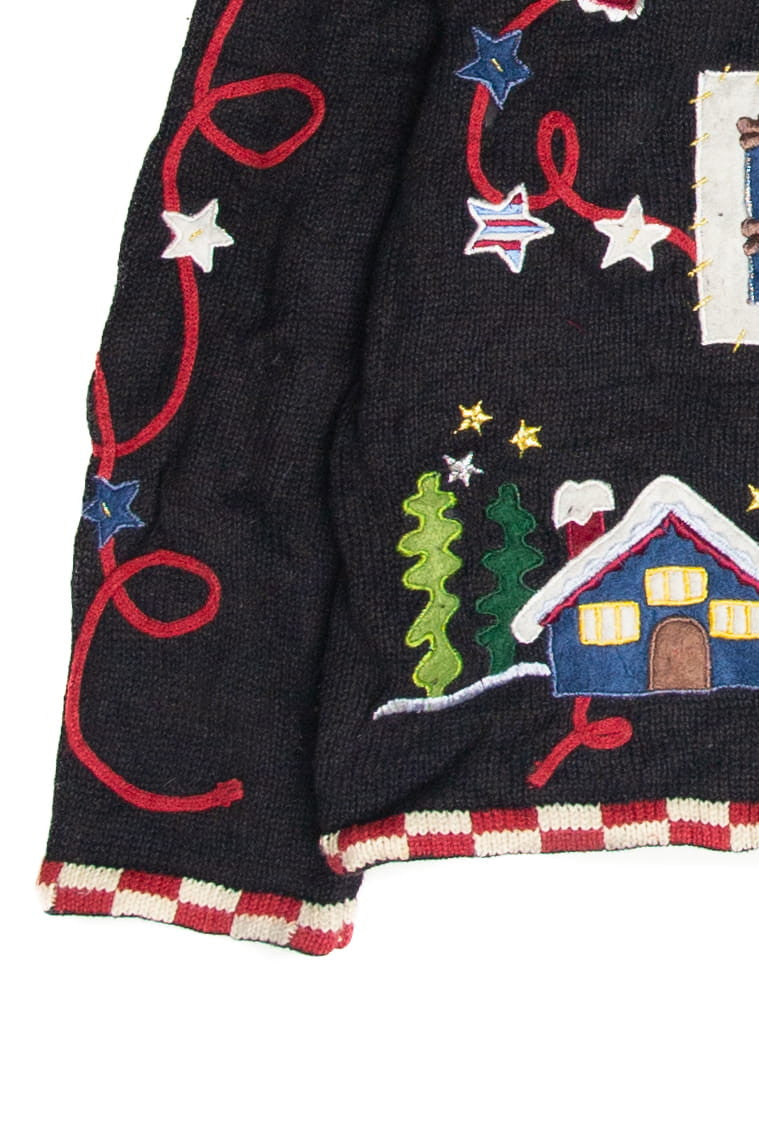 Vintage Black Ugly Christmas Cardigan 63124