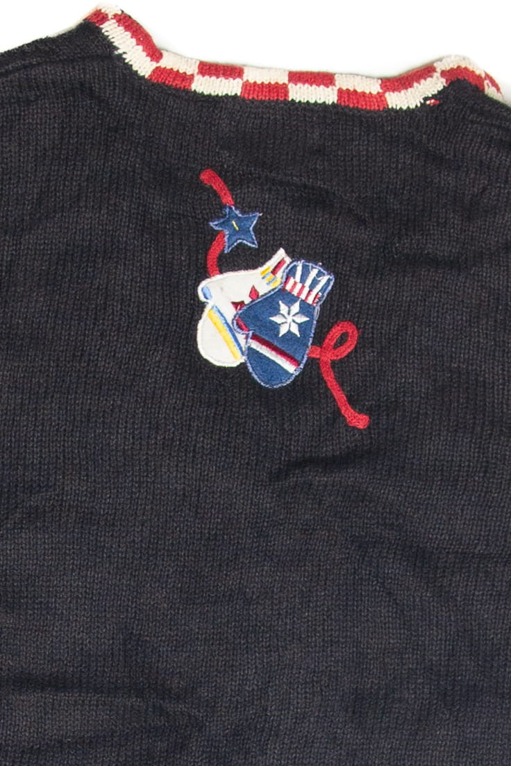 Vintage Black Ugly Christmas Cardigan 63124
