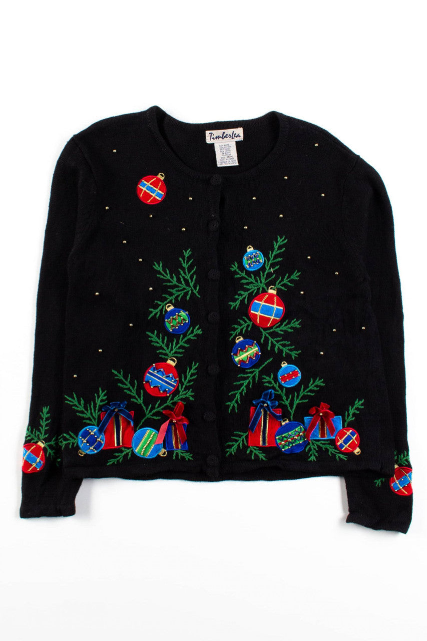 Black Ugly Christmas Cardigan