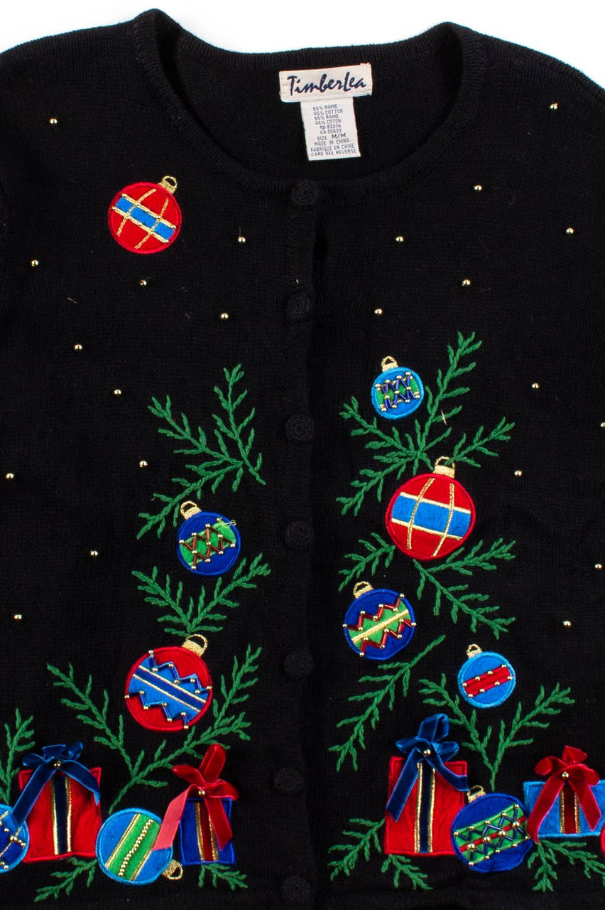 Black Ugly Christmas Cardigan