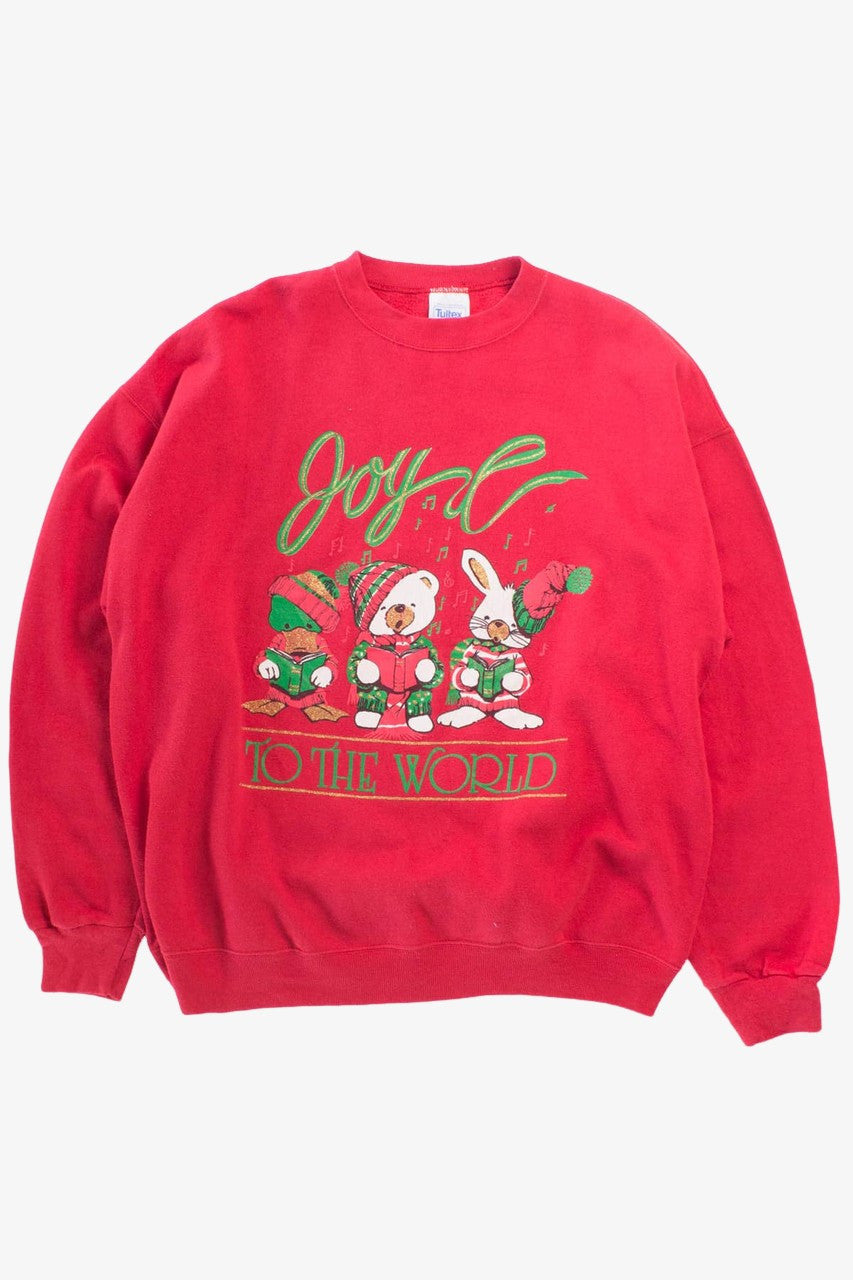 Vintage Christmas Caroling Animals Sweatshirt