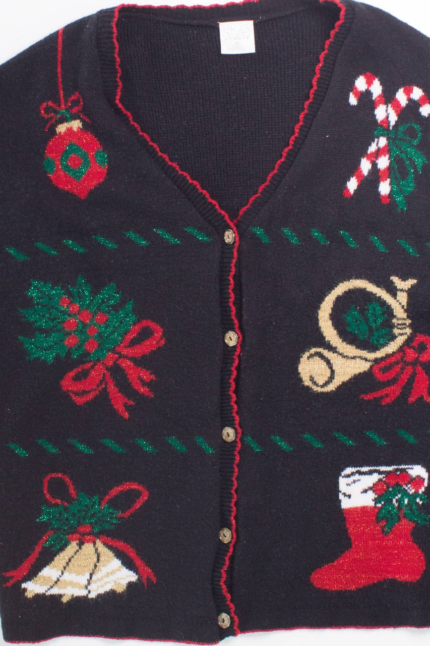 Black Ugly Christmas Cardigan 55871