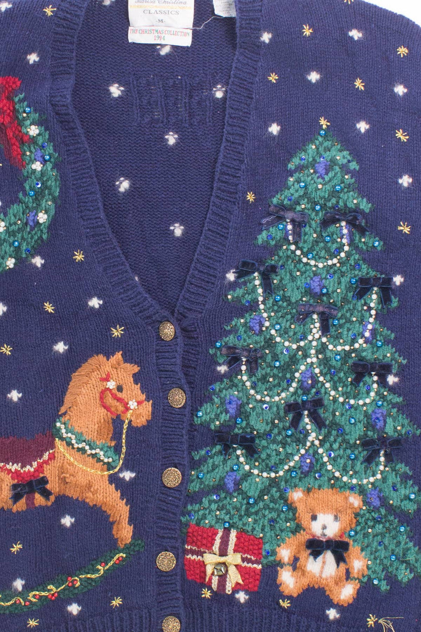 Blue Ugly Christmas Cardigan 55873