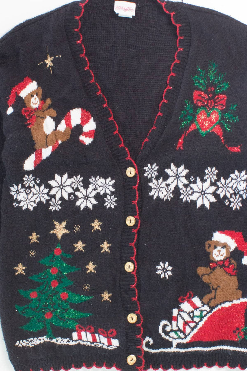 Black Ugly Christmas Cardigan 55897