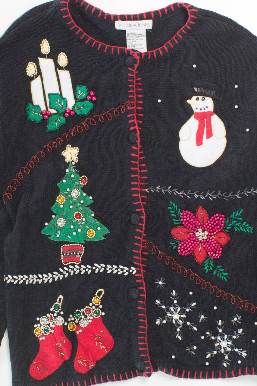 Black Ugly Christmas Cardigan 55931