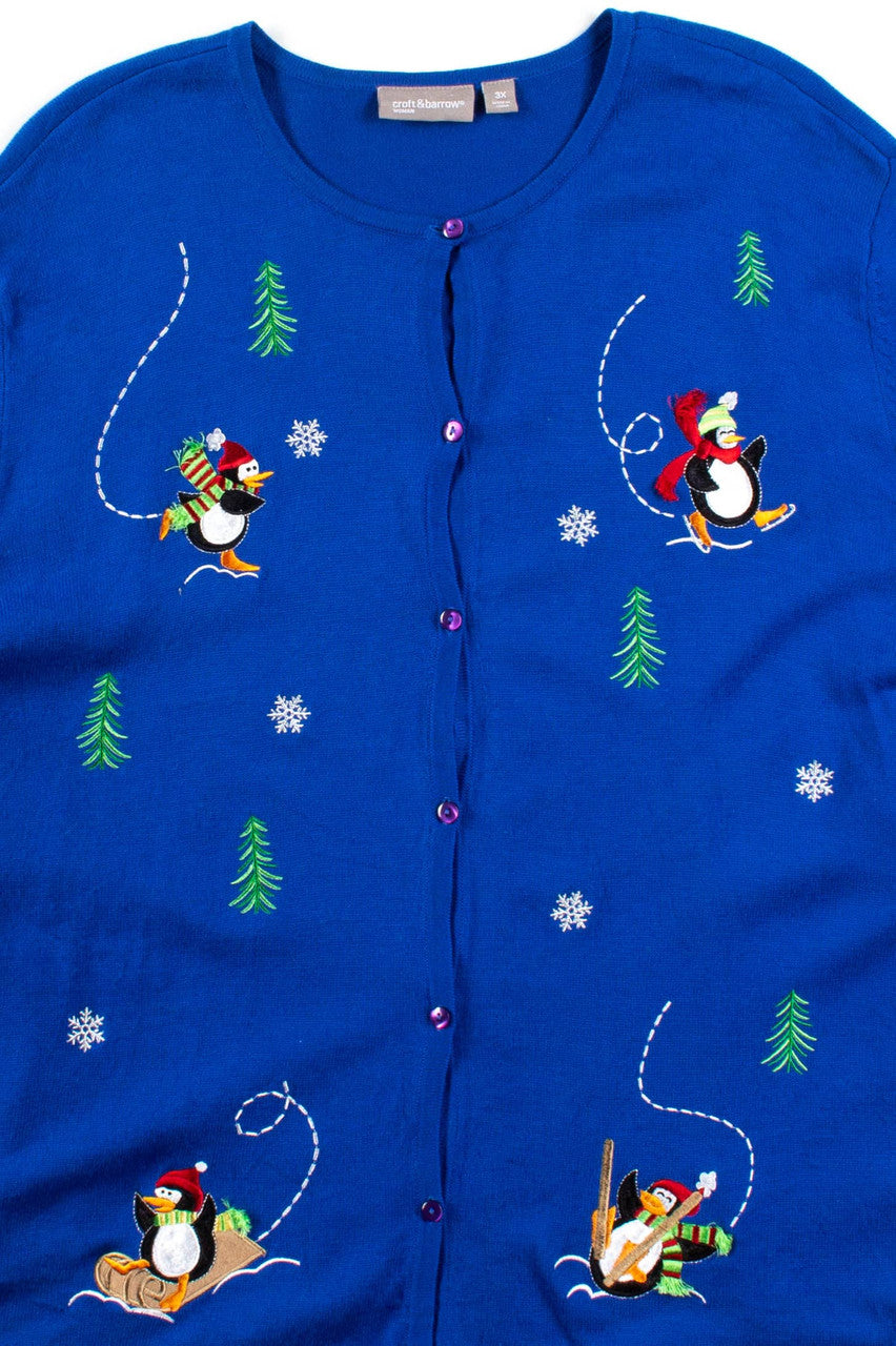 Blue Ugly Christmas Cardigan 56321