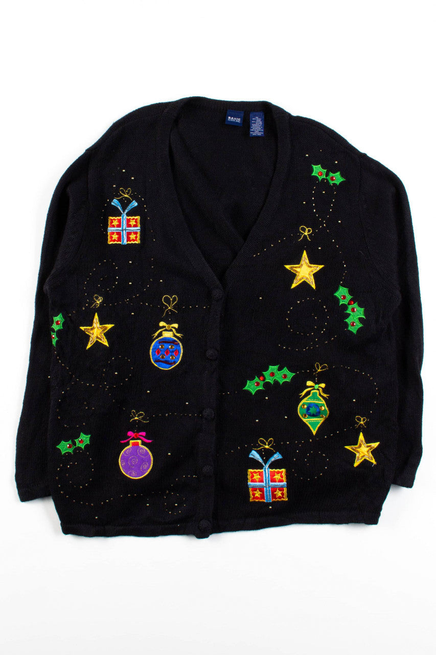 Black Ugly Christmas Cardigan 56361