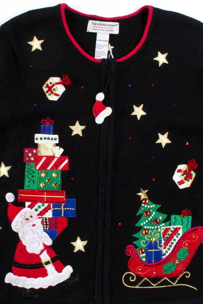 Black Ugly Christmas Cardigan 56388