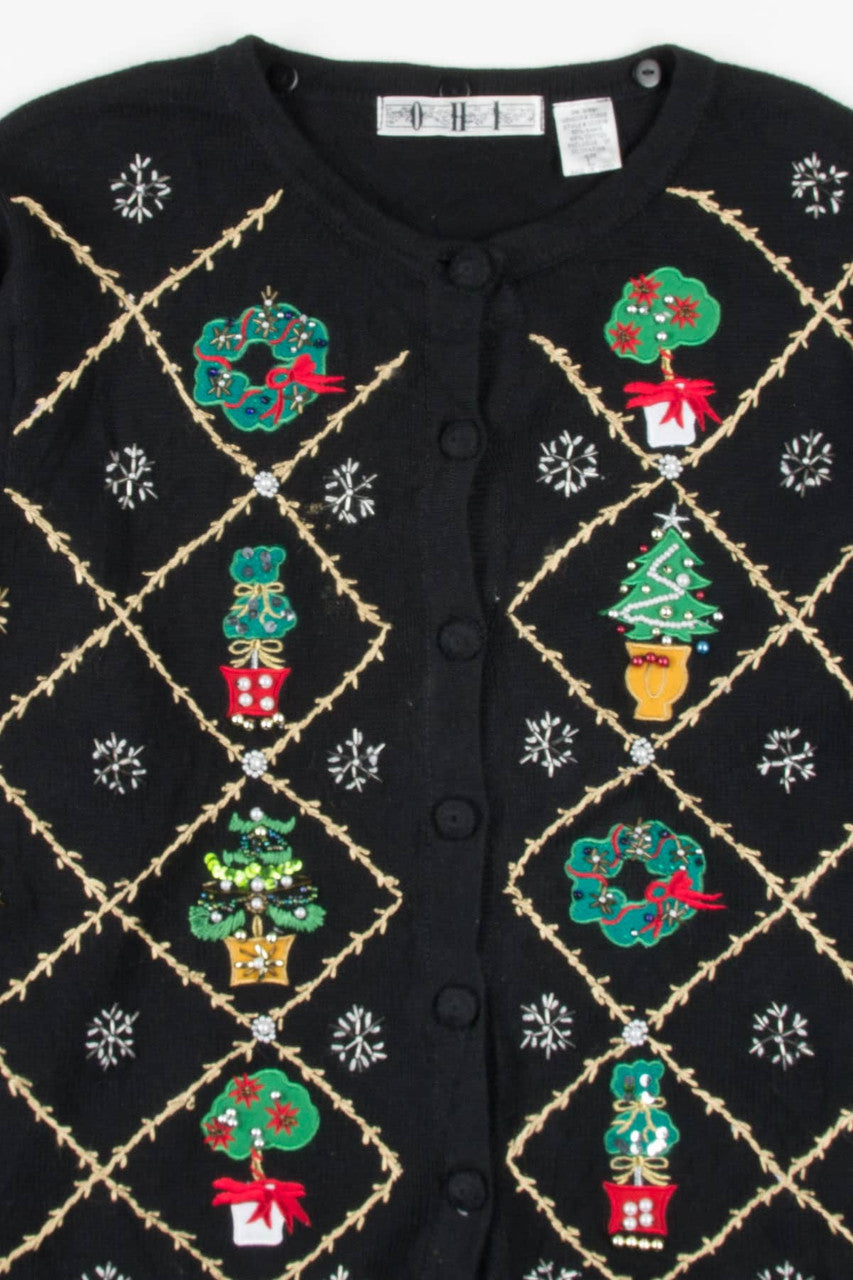 Black Ugly Christmas Cardigan 57000