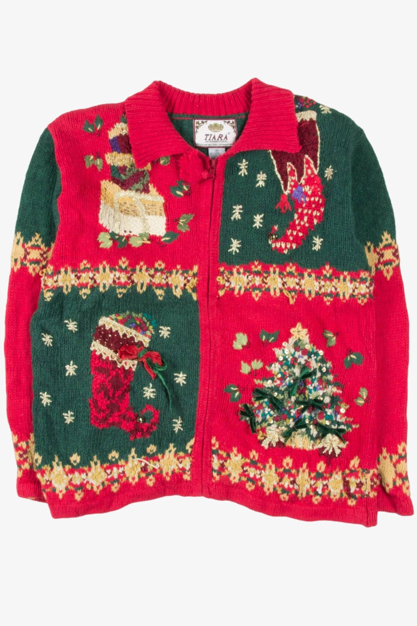 Tiara International Ugly Christmas Cardigan 57041
