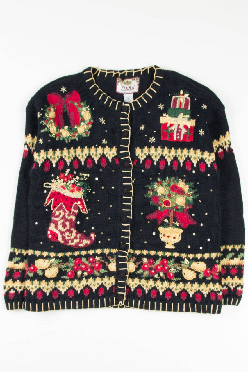 Tiara International Ugly Christmas Cardigan 57052
