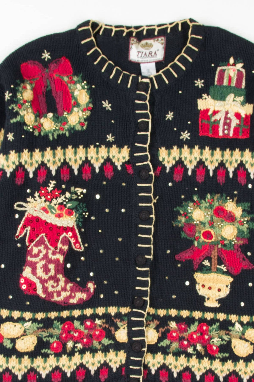 Tiara International Ugly Christmas Cardigan 57052