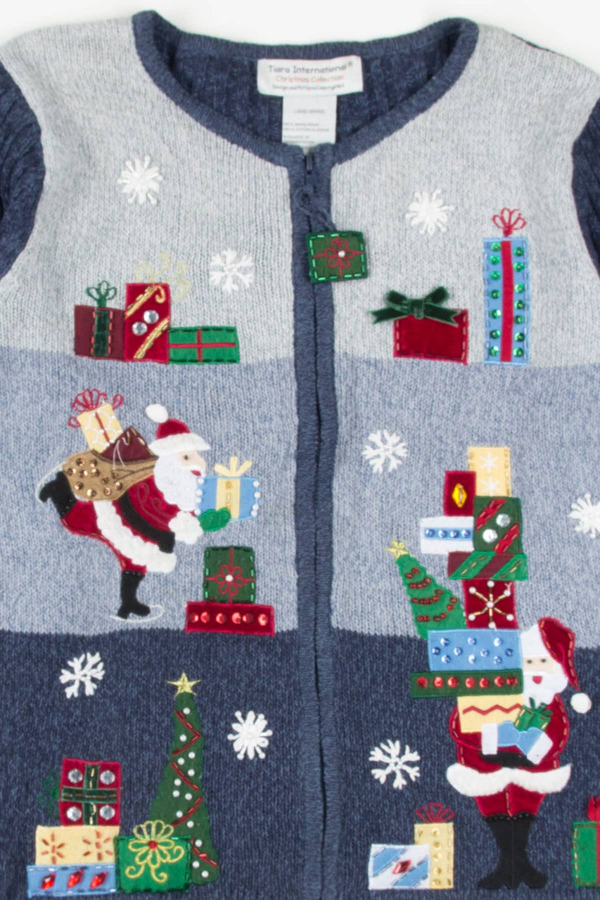 Blue Ugly Christmas Cardigan 57076