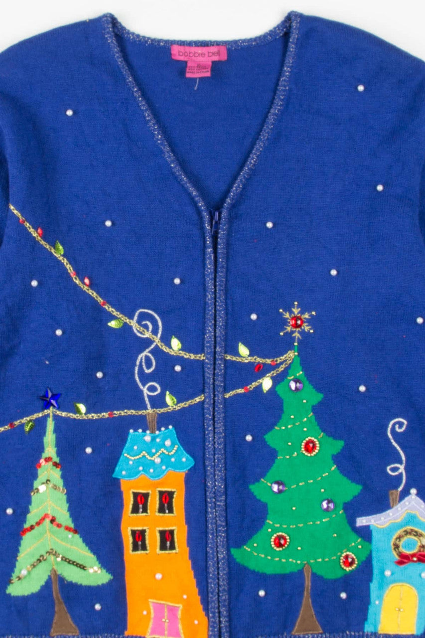Blue Ugly Christmas Cardigan 57115