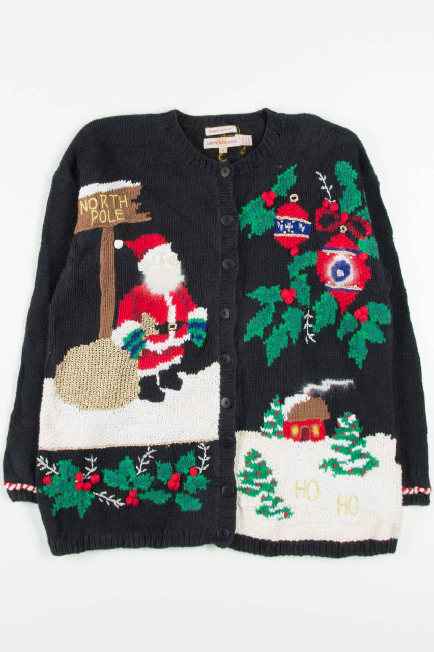 Black Santa Ugly Christmas Cardigan 57125
