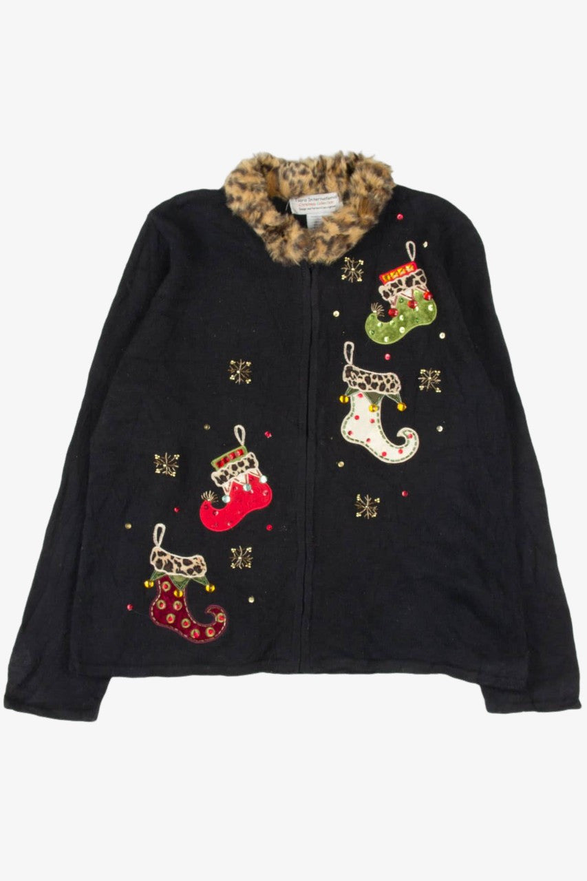 Black Stockings Ugly Christmas Cardigan 57148