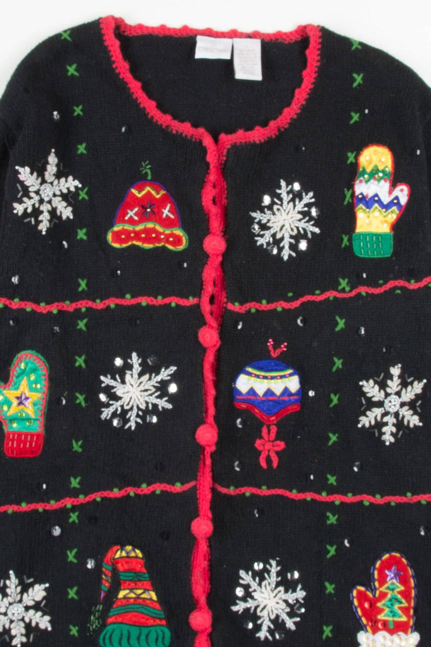 Black Ugly Christmas Cardigan 57297