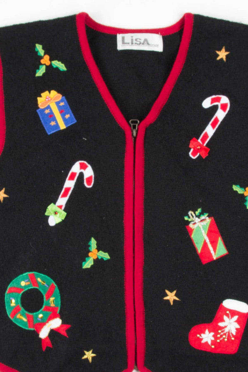 Black Ugly Christmas Vest 57350