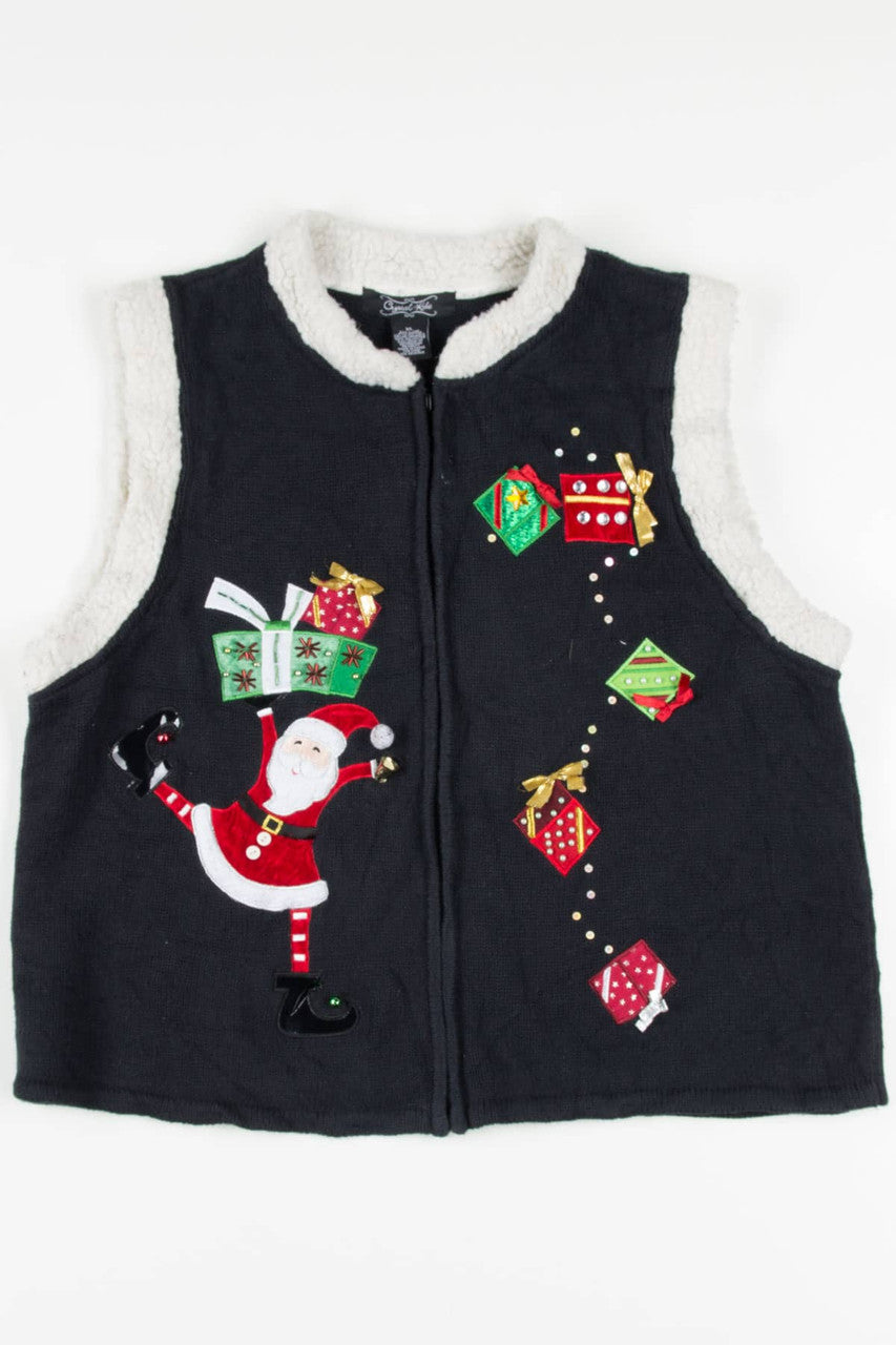 Black Santa Ugly Christmas Vest 57387