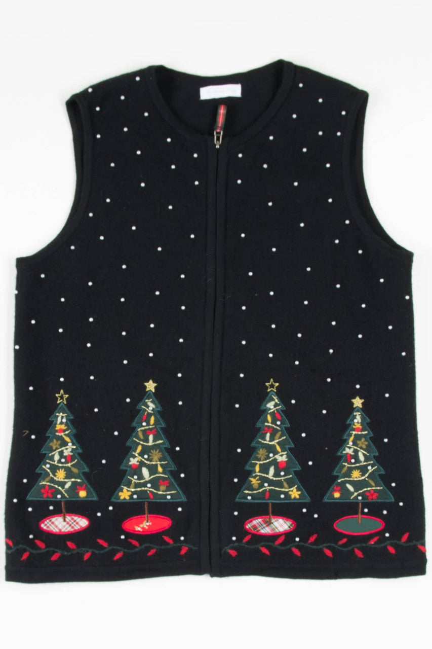 Black Trees Ugly Christmas Vest 57558