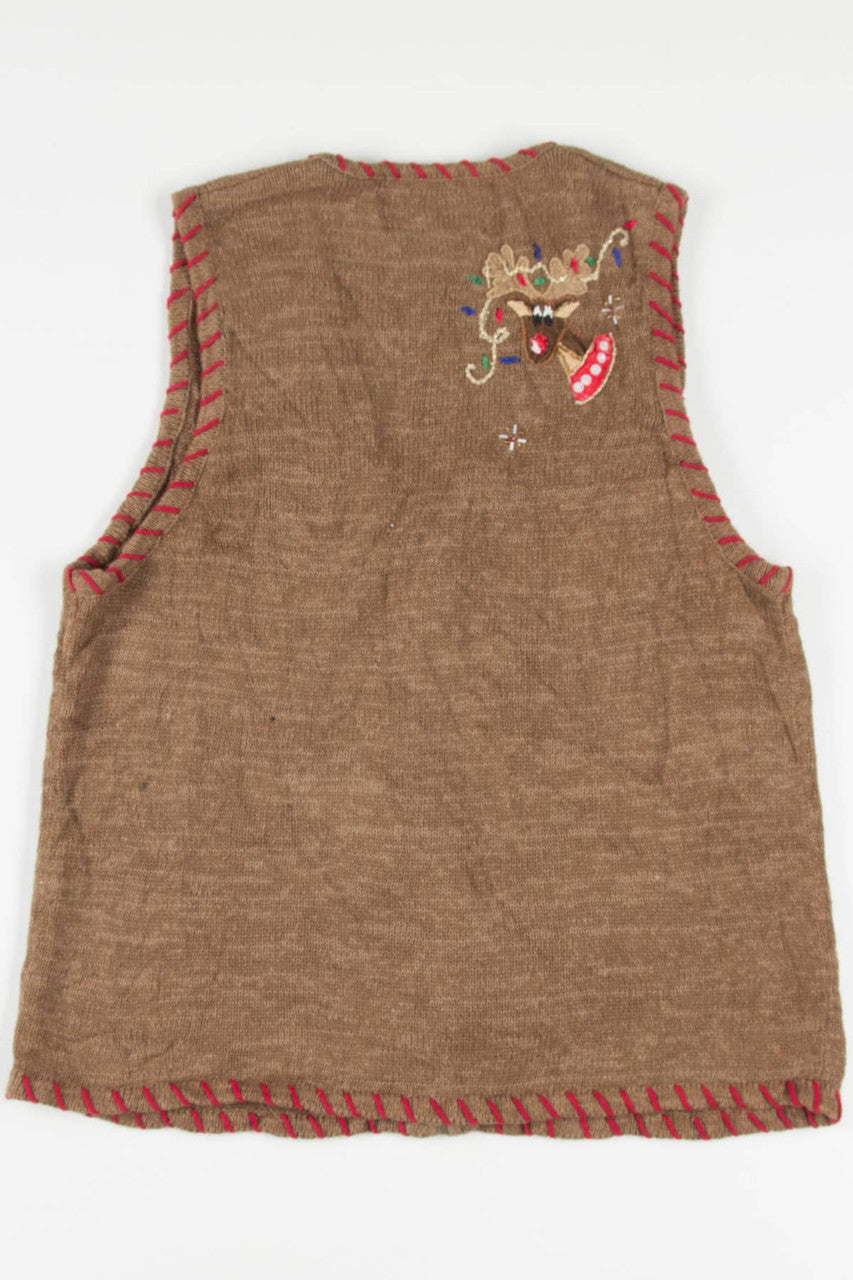 Tiara International Reindeer Ugly Christmas Vest 57618