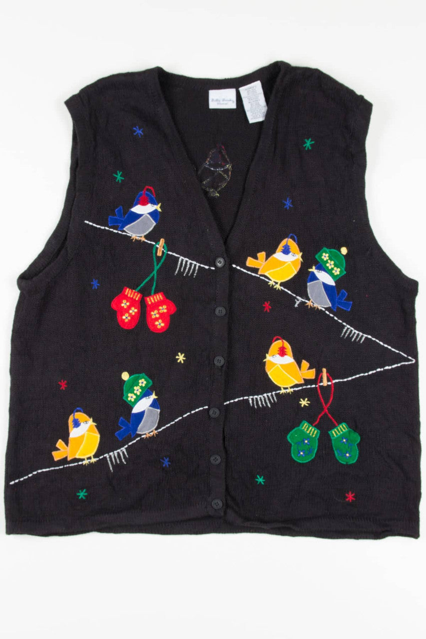 Black Birds Ugly Christmas Vest 57679