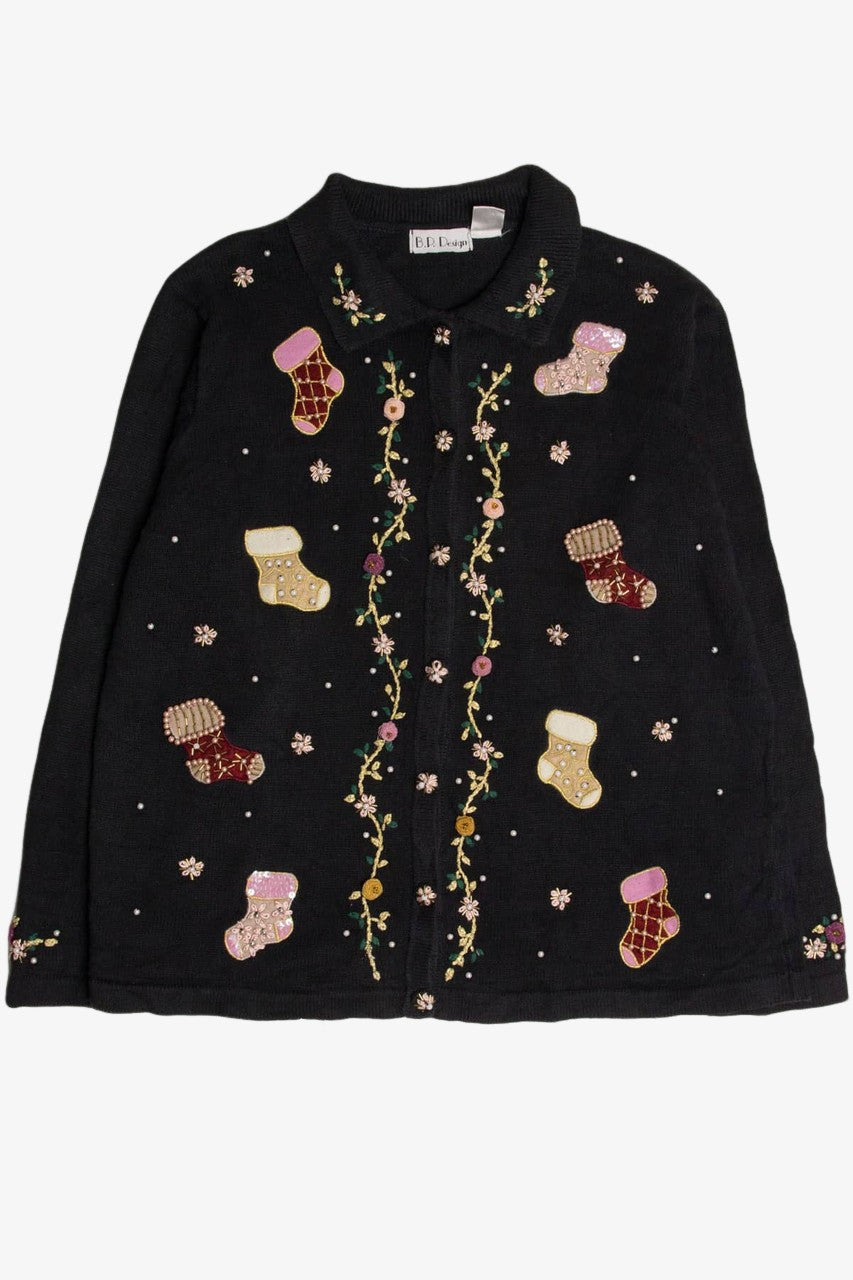 Black Stockings Ugly Christmas Cardigan 57833