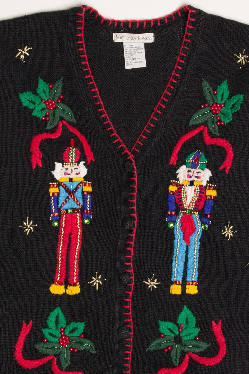 Black Nutcrackers Ugly Christmas Cardigan 57837