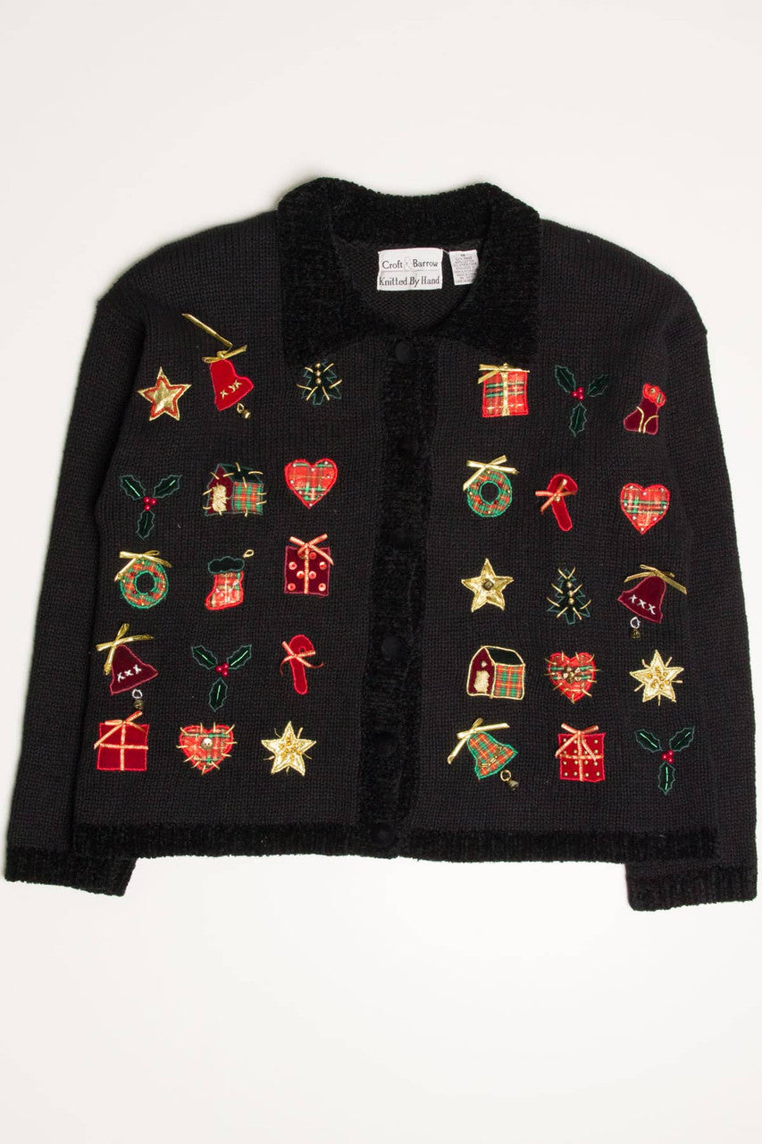 Black Ugly Christmas Cardigan 57838