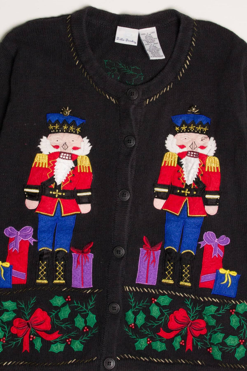 Black Nutcrackers Ugly Christmas Cardigan 57850