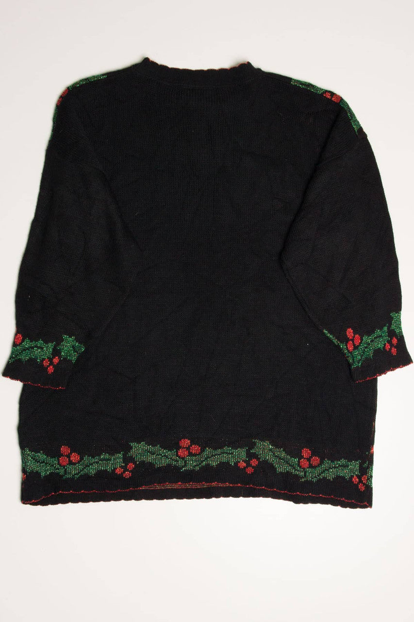 Black Wreaths Ugly Christmas Pullover 57856