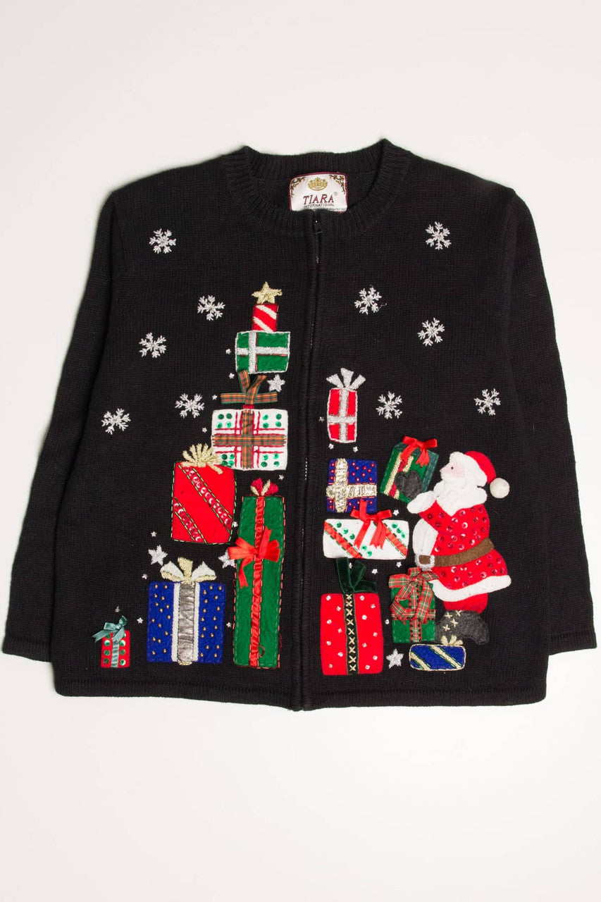 Black Santa Ugly Christmas Cardigan 57867