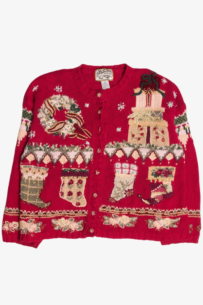 Red Stockings Ugly Christmas Cardigan 57871